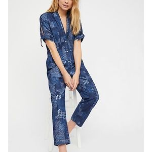 Free people indigo daze jumpsuit